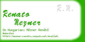 renato mezner business card